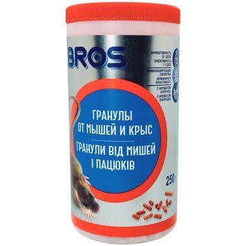 Брос від щурів та мишей 250 г, банка (гранула) 3926 фото
